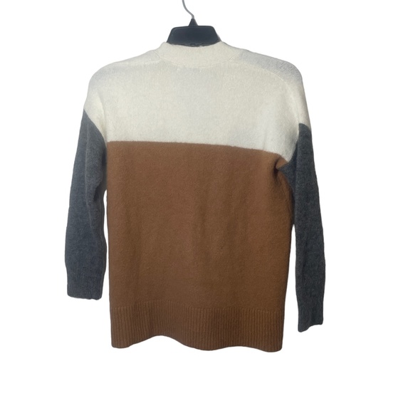 Madewell  XS  Button Cardigan Sweater Tan Ivory and Gray Pockets - Picture 5 of 5